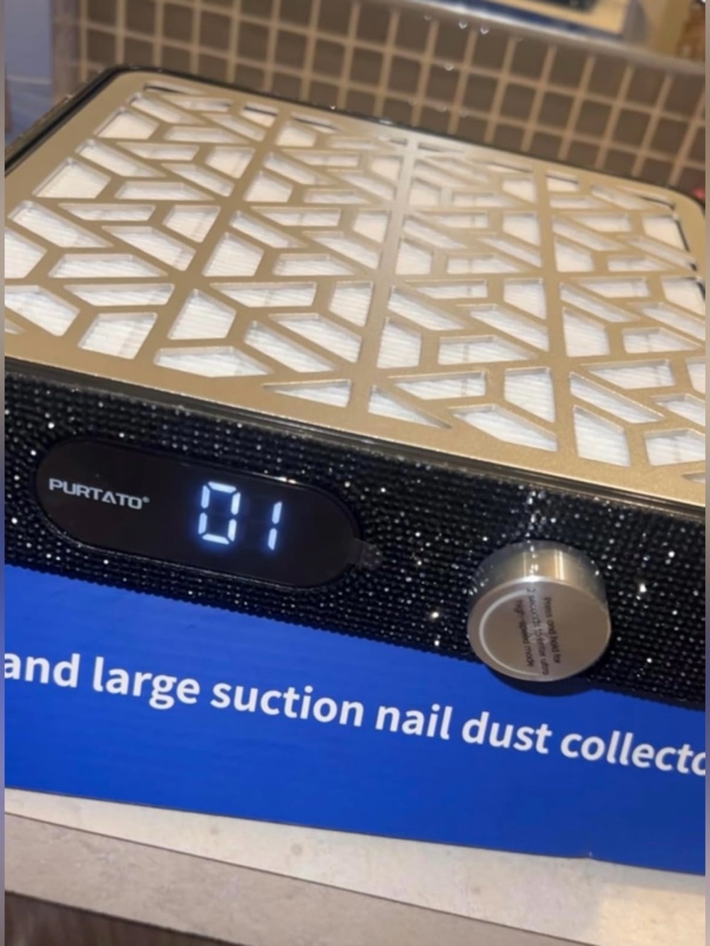 Nail Dust Collector Black Diamond HEPA Powerful Suction Salon Vacuum Bling - Picture 11 of 12